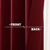 image:imageNICETOWN Kitchen Tiers Curtains for Small Window Bathroom 52 W x 30 L  Peacock Teal Blackout Thermal Insulated Grommet Curtains for Basement Short RV Camper 2 PanelsBurgundy Red