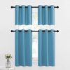image:imageNICETOWN Kitchen Tiers Curtains for Small Window Bathroom 52 W x 30 L  Peacock Teal Blackout Thermal Insulated Grommet Curtains for Basement Short RV Camper 2 PanelsTeal Blue