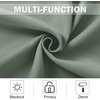 image:imageNICETOWN Kitchen Tiers Curtains for Small Window Bathroom 52 W x 30 L  Peacock Teal Blackout Thermal Insulated Grommet Curtains for Basement Short RV Camper 2 PanelsGreyish Green