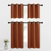 image:imageNICETOWN Kitchen Tiers Curtains for Small Window Bathroom 52 W x 30 L  Peacock Teal Blackout Thermal Insulated Grommet Curtains for Basement Short RV Camper 2 PanelsBurnt Orange