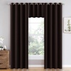 image:imageNICETOWN Kitchen Tiers Curtains for Small Window Bathroom 52 W x 30 L  Peacock Teal Blackout Thermal Insulated Grommet Curtains for Basement Short RV Camper 2 PanelsToffee Brown