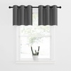 image:imageNICETOWN Kitchen Tiers Curtains for Small Window Bathroom 52 W x 30 L  Peacock Teal Blackout Thermal Insulated Grommet Curtains for Basement Short RV Camper 2 PanelsGrey