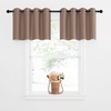 image:imageNICETOWN Kitchen Tiers Curtains for Small Window Bathroom 52 W x 30 L  Peacock Teal Blackout Thermal Insulated Grommet Curtains for Basement Short RV Camper 2 PanelsCappuccino