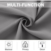 image:imageNICETOWN Kitchen Tiers Curtains for Small Window Bathroom 52 W x 30 L  Peacock Teal Blackout Thermal Insulated Grommet Curtains for Basement Short RV Camper 2 PanelsSilver Grey