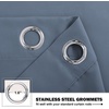image:imageNICETOWN Kitchen Tiers Curtains for Small Window Bathroom 52 W x 30 L  Peacock Teal Blackout Thermal Insulated Grommet Curtains for Basement Short RV Camper 2 PanelsStone Blue