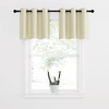 image:imageNICETOWN Kitchen Tiers Curtains for Small Window Bathroom 52 W x 30 L  Peacock Teal Blackout Thermal Insulated Grommet Curtains for Basement Short RV Camper 2 PanelsLight Beige