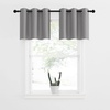 image:imageNICETOWN Kitchen Tiers Curtains for Small Window Bathroom 52 W x 30 L  Peacock Teal Blackout Thermal Insulated Grommet Curtains for Basement Short RV Camper 2 PanelsSilver Grey