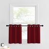 image:imageNICETOWN Kitchen Tiers Curtains for Small Window Bathroom 52 W x 30 L  Peacock Teal Blackout Thermal Insulated Grommet Curtains for Basement Short RV Camper 2 PanelsBurgundy Red