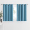 image:imageNICETOWN Kitchen Tiers Curtains for Small Window Bathroom 52 W x 30 L  Peacock Teal Blackout Thermal Insulated Grommet Curtains for Basement Short RV Camper 2 PanelsTeal Blue