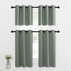 image:imageNICETOWN Kitchen Tiers Curtains for Small Window Bathroom 52 W x 30 L  Peacock Teal Blackout Thermal Insulated Grommet Curtains for Basement Short RV Camper 2 PanelsGreyish Green