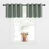 image:imageNICETOWN Kitchen Tiers Curtains for Small Window Bathroom 52 W x 30 L  Peacock Teal Blackout Thermal Insulated Grommet Curtains for Basement Short RV Camper 2 PanelsGreyish Green