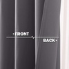 image:imageNICETOWN Kitchen Tiers Curtains for Small Window Bathroom 52 W x 30 L  Peacock Teal Blackout Thermal Insulated Grommet Curtains for Basement Short RV Camper 2 PanelsGrey