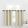 image:imageNICETOWN Kitchen Tiers Curtains for Small Window Bathroom 52 W x 30 L  Peacock Teal Blackout Thermal Insulated Grommet Curtains for Basement Short RV Camper 2 PanelsLight Beige