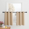 image:imageNICETOWN Kitchen Tiers Curtains for Small Window Bathroom 52 W x 30 L  Peacock Teal Blackout Thermal Insulated Grommet Curtains for Basement Short RV Camper 2 PanelsBiscotti Beige