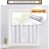 image:imageNICETOWN Kitchen Tiers Curtains for Small Window Bathroom 52 W x 30 L  Peacock Teal Blackout Thermal Insulated Grommet Curtains for Basement Short RV Camper 2 PanelsWhite