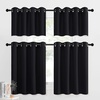 image:imageNICETOWN Kitchen Tiers Curtains for Small Window Bathroom 52 W x 30 L  Peacock Teal Blackout Thermal Insulated Grommet Curtains for Basement Short RV Camper 2 PanelsBlack