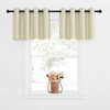 image:imageNICETOWN Kitchen Tiers Curtains for Small Window Bathroom 52 W x 30 L  Peacock Teal Blackout Thermal Insulated Grommet Curtains for Basement Short RV Camper 2 PanelsLight Beige