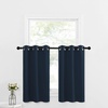 image:imageNICETOWN Kitchen Tiers Curtains for Small Window Bathroom 52 W x 30 L  Peacock Teal Blackout Thermal Insulated Grommet Curtains for Basement Short RV Camper 2 PanelsNavy