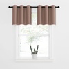 image:imageNICETOWN Kitchen Tiers Curtains for Small Window Bathroom 52 W x 30 L  Peacock Teal Blackout Thermal Insulated Grommet Curtains for Basement Short RV Camper 2 PanelsCappuccino