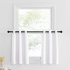 image:imageNICETOWN Kitchen Tiers Curtains for Small Window Bathroom 52 W x 30 L  Peacock Teal Blackout Thermal Insulated Grommet Curtains for Basement Short RV Camper 2 PanelsPure White