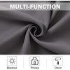 image:imageNICETOWN Kitchen Tiers Curtains for Small Window Bathroom 52 W x 30 L  Peacock Teal Blackout Thermal Insulated Grommet Curtains for Basement Short RV Camper 2 PanelsGrey