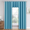 image:imageNICETOWN Kitchen Tiers Curtains for Small Window Bathroom 52 W x 30 L  Peacock Teal Blackout Thermal Insulated Grommet Curtains for Basement Short RV Camper 2 PanelsTeal Blue