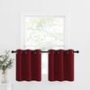 image:imageNICETOWN Kitchen Tiers Curtains for Small Window Bathroom 52 W x 30 L  Peacock Teal Blackout Thermal Insulated Grommet Curtains for Basement Short RV Camper 2 PanelsBurgundy
