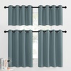 image:imageNICETOWN Kitchen Tiers Curtains for Small Window Bathroom 52 W x 30 L  Peacock Teal Blackout Thermal Insulated Grommet Curtains for Basement Short RV Camper 2 PanelsGreyish Blue
