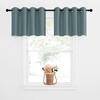 image:imageNICETOWN Kitchen Tiers Curtains for Small Window Bathroom 52 W x 30 L  Peacock Teal Blackout Thermal Insulated Grommet Curtains for Basement Short RV Camper 2 PanelsGreyish Blue