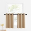 image:imageNICETOWN Kitchen Tiers Curtains for Small Window Bathroom 52 W x 30 L  Peacock Teal Blackout Thermal Insulated Grommet Curtains for Basement Short RV Camper 2 PanelsBiscotti Beige