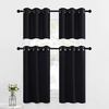 image:imageNICETOWN Kitchen Tiers Curtains for Small Window Bathroom 52 W x 30 L  Peacock Teal Blackout Thermal Insulated Grommet Curtains for Basement Short RV Camper 2 PanelsBlack