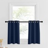 image:imageNICETOWN Kitchen Tiers Curtains for Small Window Bathroom 52 W x 30 L  Peacock Teal Blackout Thermal Insulated Grommet Curtains for Basement Short RV Camper 2 PanelsNavy