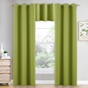 image:imageNICETOWN Kitchen Tiers Curtains for Small Window Bathroom 52 W x 30 L  Peacock Teal Blackout Thermal Insulated Grommet Curtains for Basement Short RV Camper 2 PanelsFresh Green