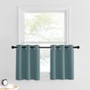 image:imageNICETOWN Kitchen Tiers Curtains for Small Window Bathroom 52 W x 30 L  Peacock Teal Blackout Thermal Insulated Grommet Curtains for Basement Short RV Camper 2 PanelsGreyish Blue