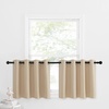 image:imageNICETOWN Kitchen Tiers Curtains for Small Window Bathroom 52 W x 30 L  Peacock Teal Blackout Thermal Insulated Grommet Curtains for Basement Short RV Camper 2 PanelsBiscotti Beige