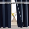 image:imageNICETOWN Kitchen Tiers Curtains for Small Window Bathroom 52 W x 30 L  Peacock Teal Blackout Thermal Insulated Grommet Curtains for Basement Short RV Camper 2 PanelsNavy