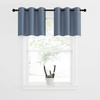 image:imageNICETOWN Kitchen Tiers Curtains for Small Window Bathroom 52 W x 30 L  Peacock Teal Blackout Thermal Insulated Grommet Curtains for Basement Short RV Camper 2 PanelsStone Blue