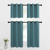 image:imageNICETOWN Kitchen Tiers Curtains for Small Window Bathroom 52 W x 30 L  Peacock Teal Blackout Thermal Insulated Grommet Curtains for Basement Short RV Camper 2 PanelsSea Teal