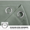 image:imageNICETOWN Kitchen Tiers Curtains for Small Window Bathroom 52 W x 30 L  Peacock Teal Blackout Thermal Insulated Grommet Curtains for Basement Short RV Camper 2 PanelsGreyish Green