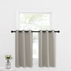 image:imageNICETOWN Kitchen Tiers Curtains for Small Window Bathroom 52 W x 30 L  Peacock Teal Blackout Thermal Insulated Grommet Curtains for Basement Short RV Camper 2 PanelsNatural