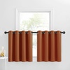 image:imageNICETOWN Kitchen Tiers Curtains for Small Window Bathroom 52 W x 30 L  Peacock Teal Blackout Thermal Insulated Grommet Curtains for Basement Short RV Camper 2 PanelsBurnt Orange