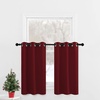 image:imageNICETOWN Kitchen Tiers Curtains for Small Window Bathroom 52 W x 30 L  Peacock Teal Blackout Thermal Insulated Grommet Curtains for Basement Short RV Camper 2 PanelsBurgundy Red