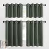 image:imageNICETOWN Kitchen Tiers Curtains for Small Window Bathroom 52 W x 30 L  Peacock Teal Blackout Thermal Insulated Grommet Curtains for Basement Short RV Camper 2 PanelsDark Mallard