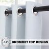 image:imageNICETOWN Kitchen Tiers Curtains for Small Window Bathroom 52 W x 30 L  Peacock Teal Blackout Thermal Insulated Grommet Curtains for Basement Short RV Camper 2 PanelsWhite