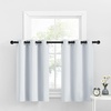image:imageNICETOWN Kitchen Tiers Curtains for Small Window Bathroom 52 W x 30 L  Peacock Teal Blackout Thermal Insulated Grommet Curtains for Basement Short RV Camper 2 PanelsWhite