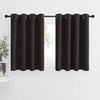 image:imageNICETOWN Kitchen Tiers Curtains for Small Window Bathroom 52 W x 30 L  Peacock Teal Blackout Thermal Insulated Grommet Curtains for Basement Short RV Camper 2 PanelsToffee Brown