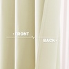 image:imageNICETOWN Kitchen Tiers Curtains for Small Window Bathroom 52 W x 30 L  Peacock Teal Blackout Thermal Insulated Grommet Curtains for Basement Short RV Camper 2 PanelsLight Beige