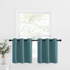 image:imageNICETOWN Kitchen Tiers Curtains for Small Window Bathroom 52 W x 30 L  Peacock Teal Blackout Thermal Insulated Grommet Curtains for Basement Short RV Camper 2 PanelsSea Teal