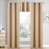 image:imageNICETOWN Kitchen Tiers Curtains for Small Window Bathroom 52 W x 30 L  Peacock Teal Blackout Thermal Insulated Grommet Curtains for Basement Short RV Camper 2 PanelsBiscotti Beige