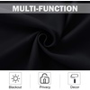 image:imageNICETOWN Kitchen Tiers Curtains for Small Window Bathroom 52 W x 30 L  Peacock Teal Blackout Thermal Insulated Grommet Curtains for Basement Short RV Camper 2 PanelsBlack
